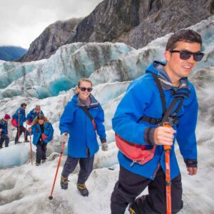 Group doing a glacier hike. Franz Josef Glacier Hike, Stray Tour, New Zealand