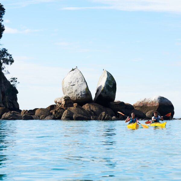 Kayak at Split Apple Rock, Abel Tasman, New Zealand, Fraser Clements