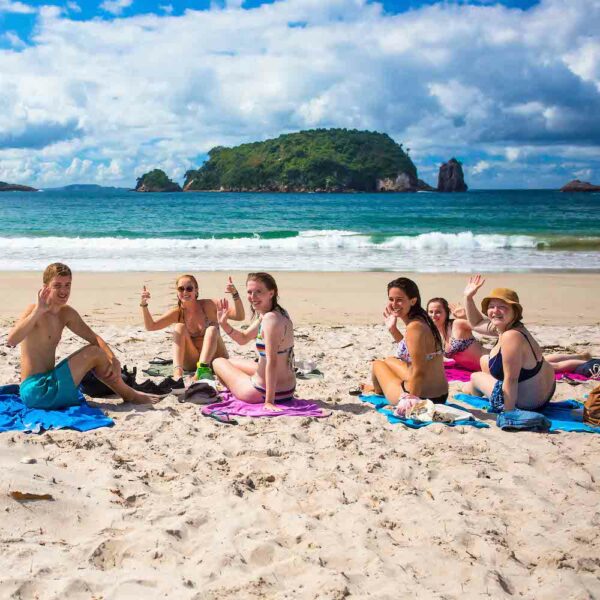 Hahei Beach on our small group tours in New Zealand