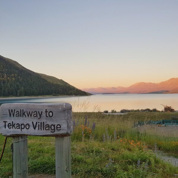 Walkway to Tekapo Village, New Zealand, NZ Adventure tour